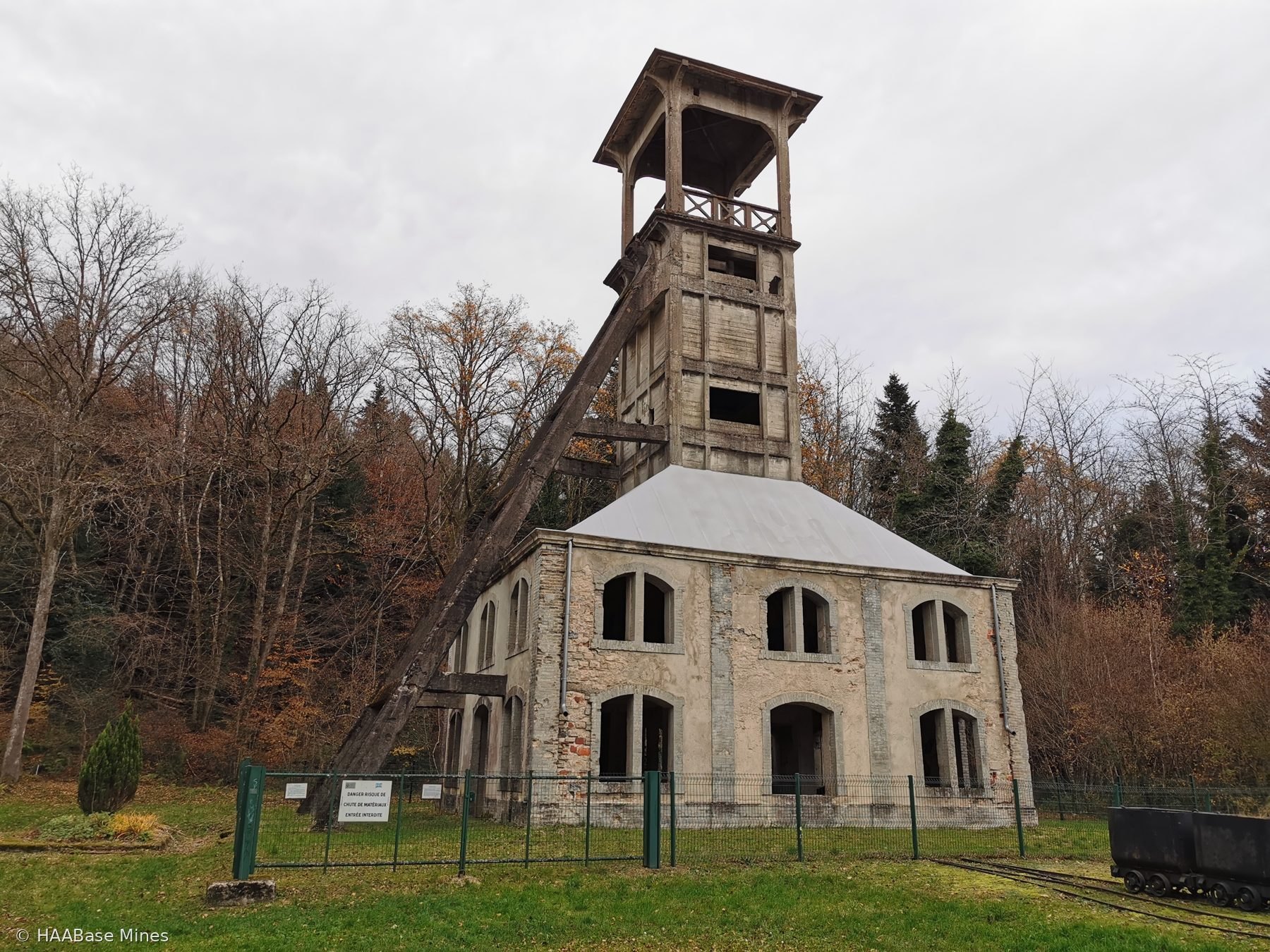Mines de Ronchamp — Puits Sainte-Marie mine headframe or winding tower site