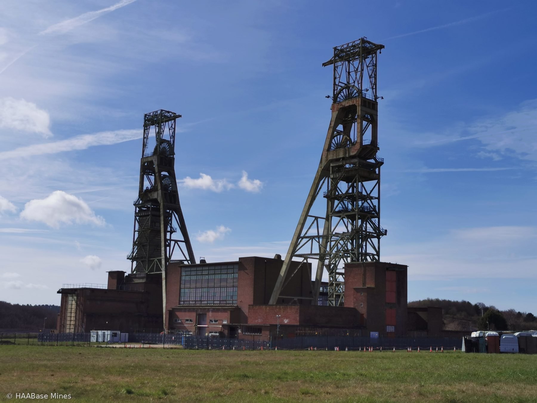 Clipstone Colliery mine headframe or winding tower site