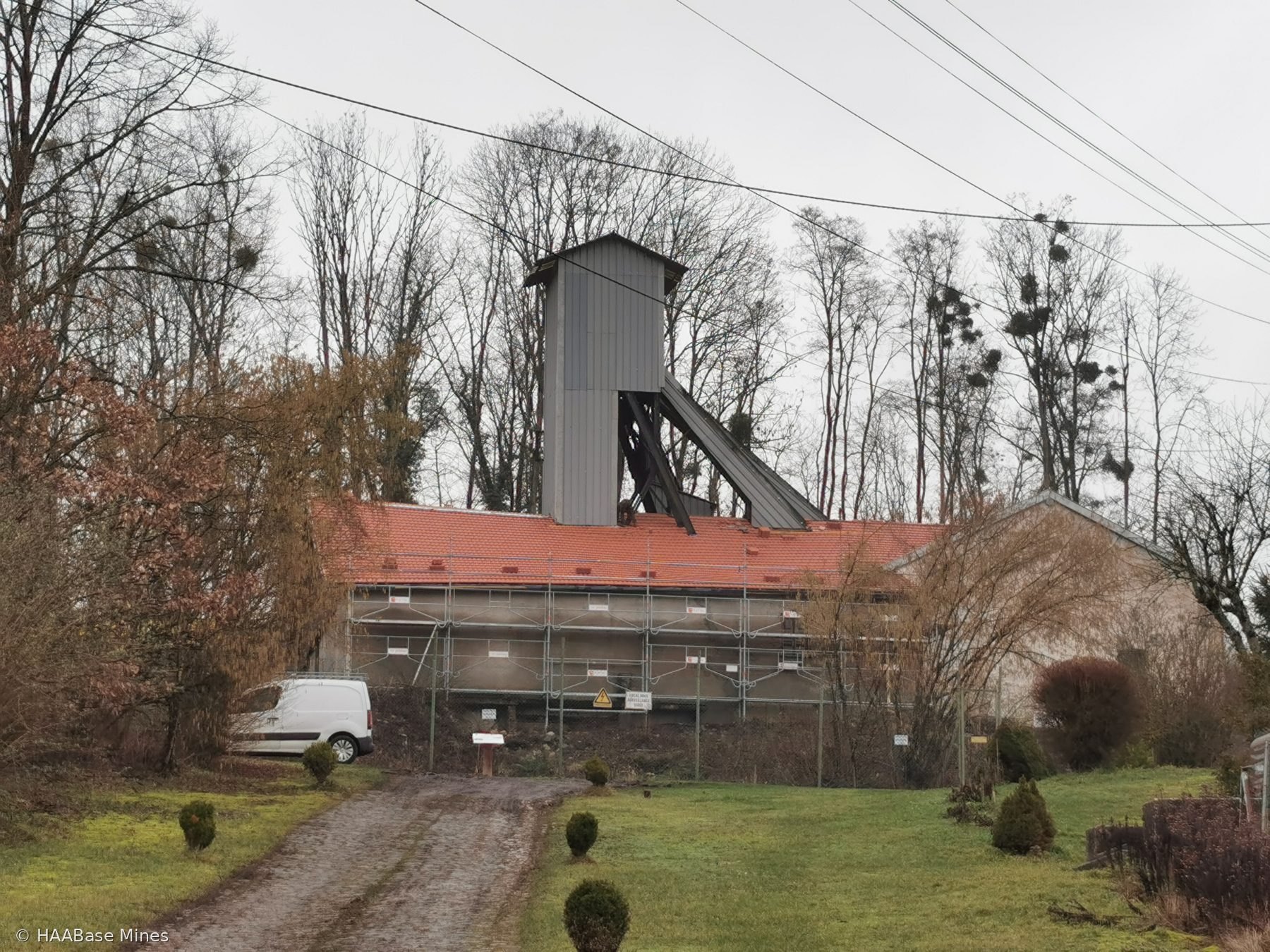 Mine Saint-Laurent mine headframe or winding tower site