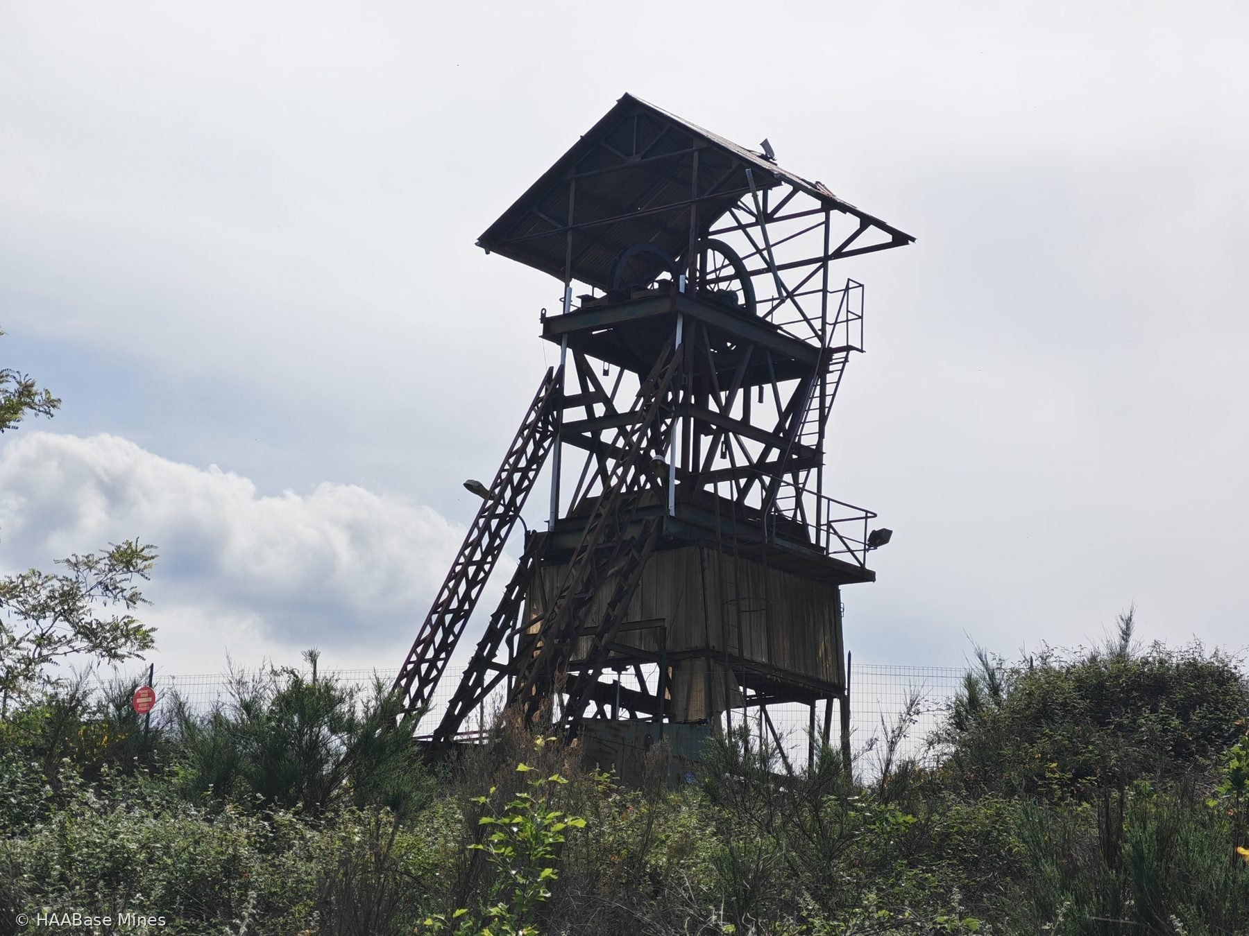 Mine du Rossignol mine headframe or winding tower site