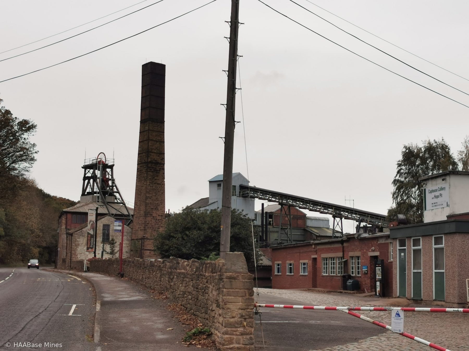 Caphouse Colliery / National Coal Mining Museum for England mine headframe or winding tower site