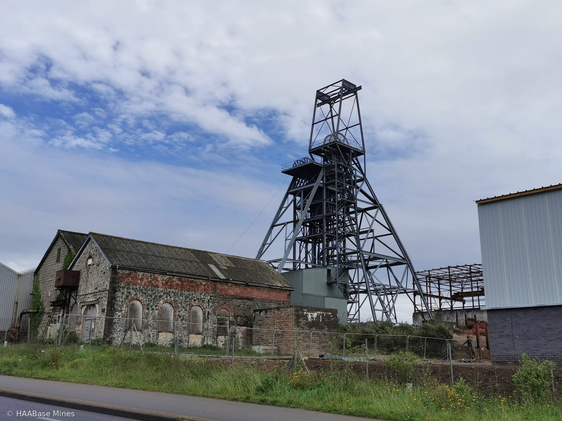 South Crofty Mine mine headframe or winding tower site