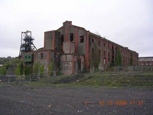 Penallta Colliery mine headframe or winding tower site