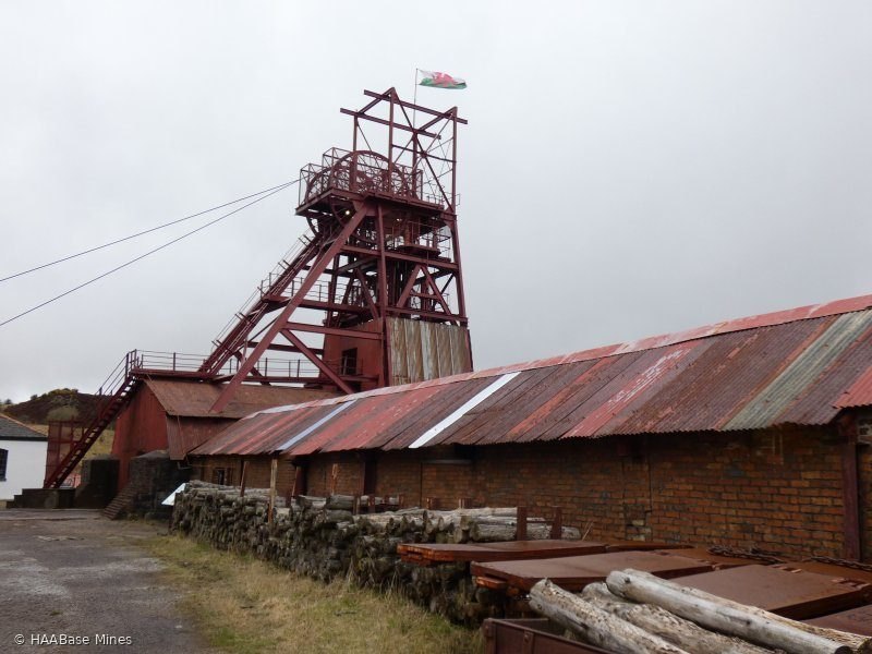 Big Pit National Coal Museum mine headframe or winding tower site