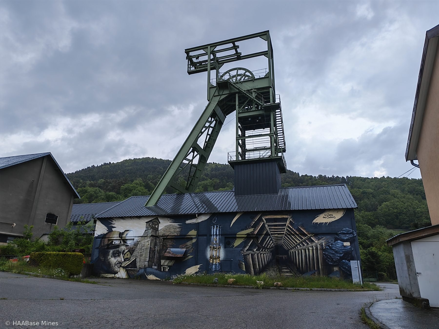 Mines de La Mure — Puits des Rioux mine headframe or winding tower site