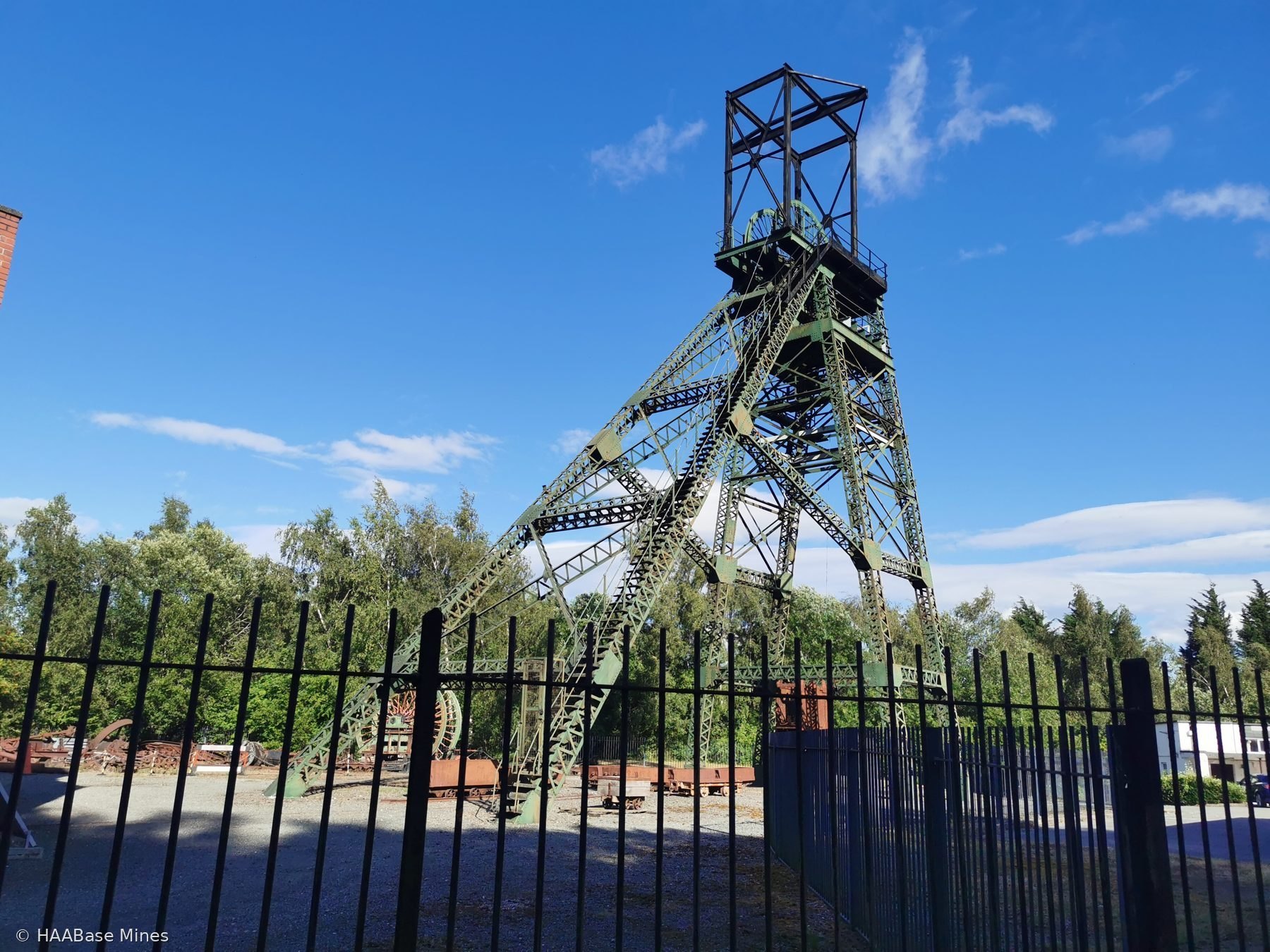 Bersham Colliery mine headframe or winding tower site