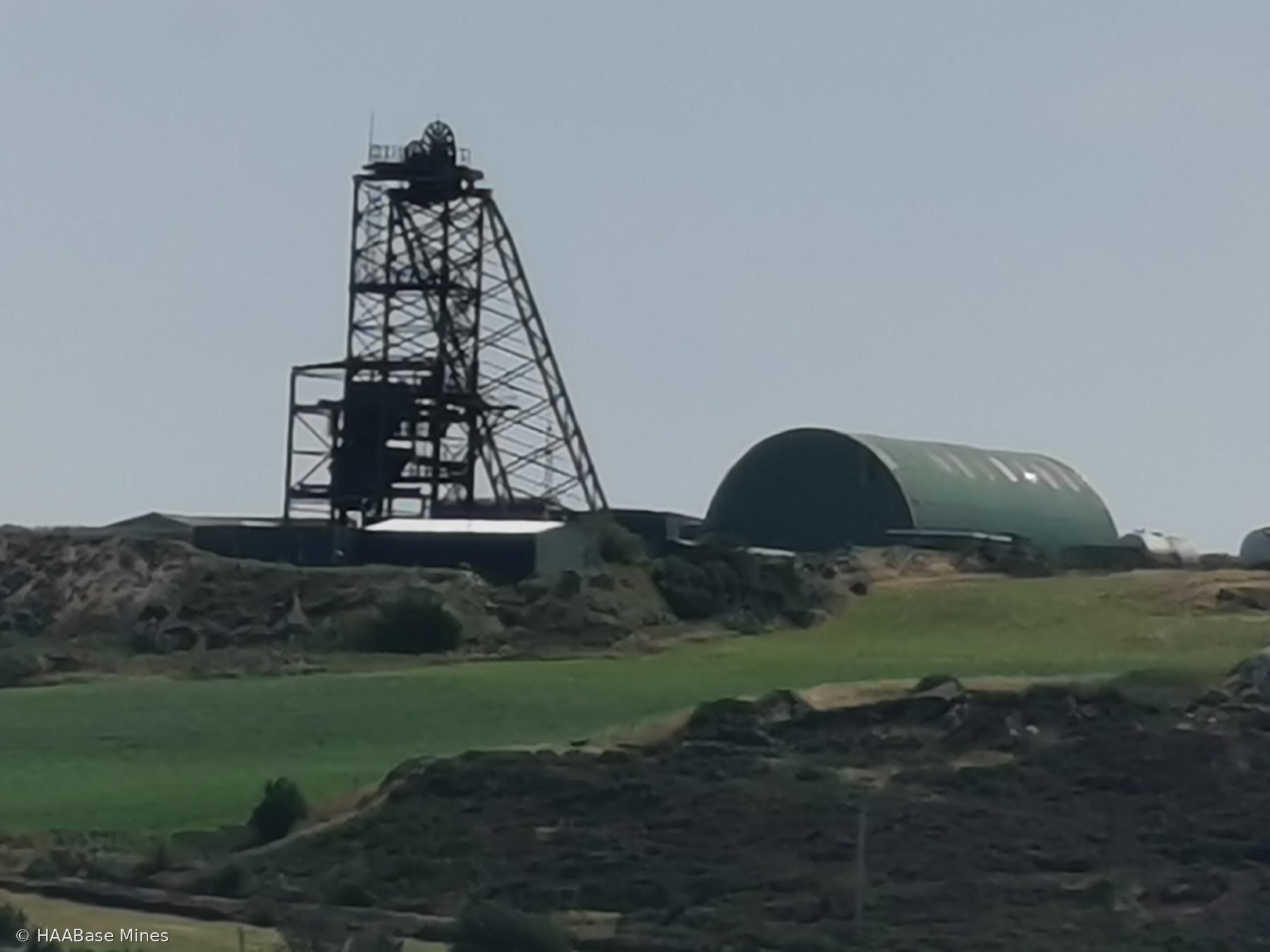 Parys Mountain Copper Mine mine headframe or winding tower site