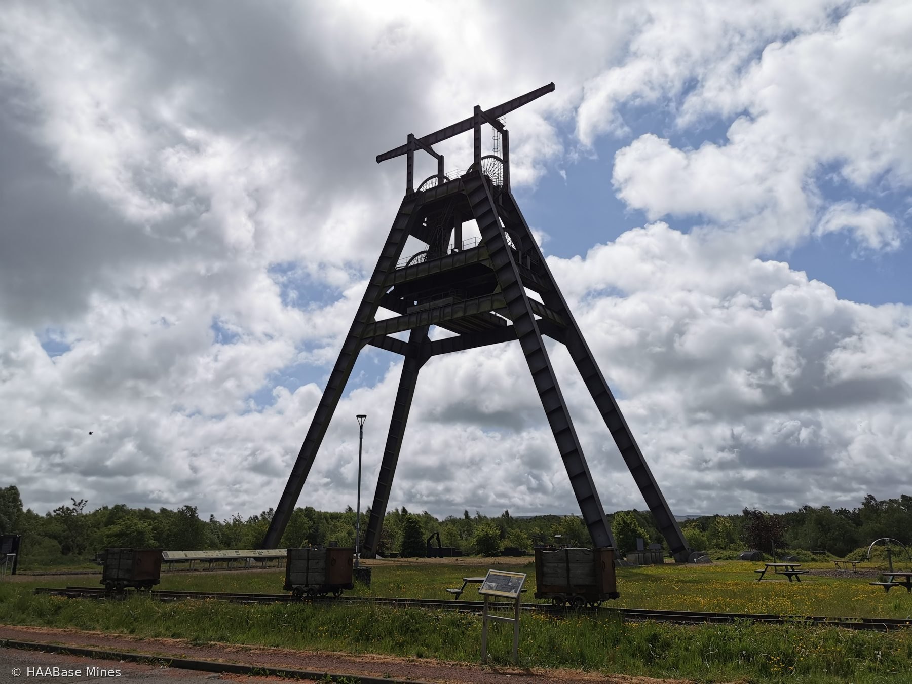 Barony Colliery mine headframe or winding tower site