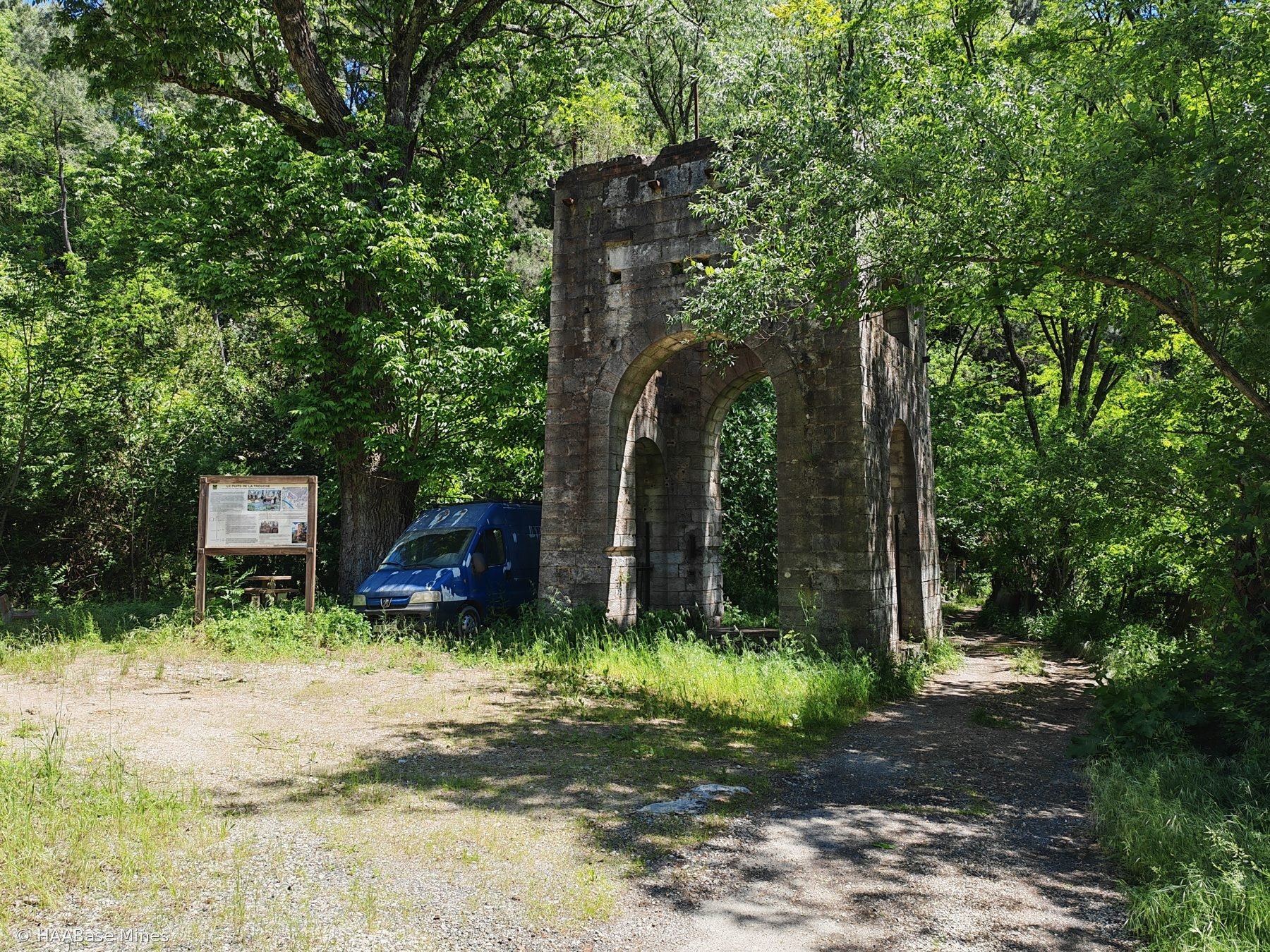 Puits de la Trouche mine headframe or winding tower site