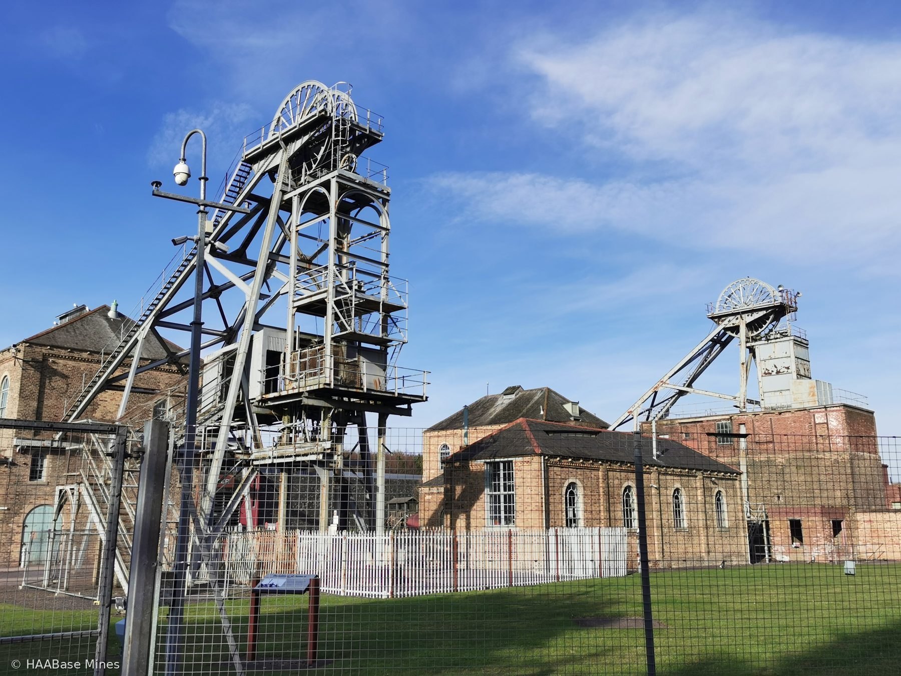 Woodhorn Colliery mine headframe or winding tower site