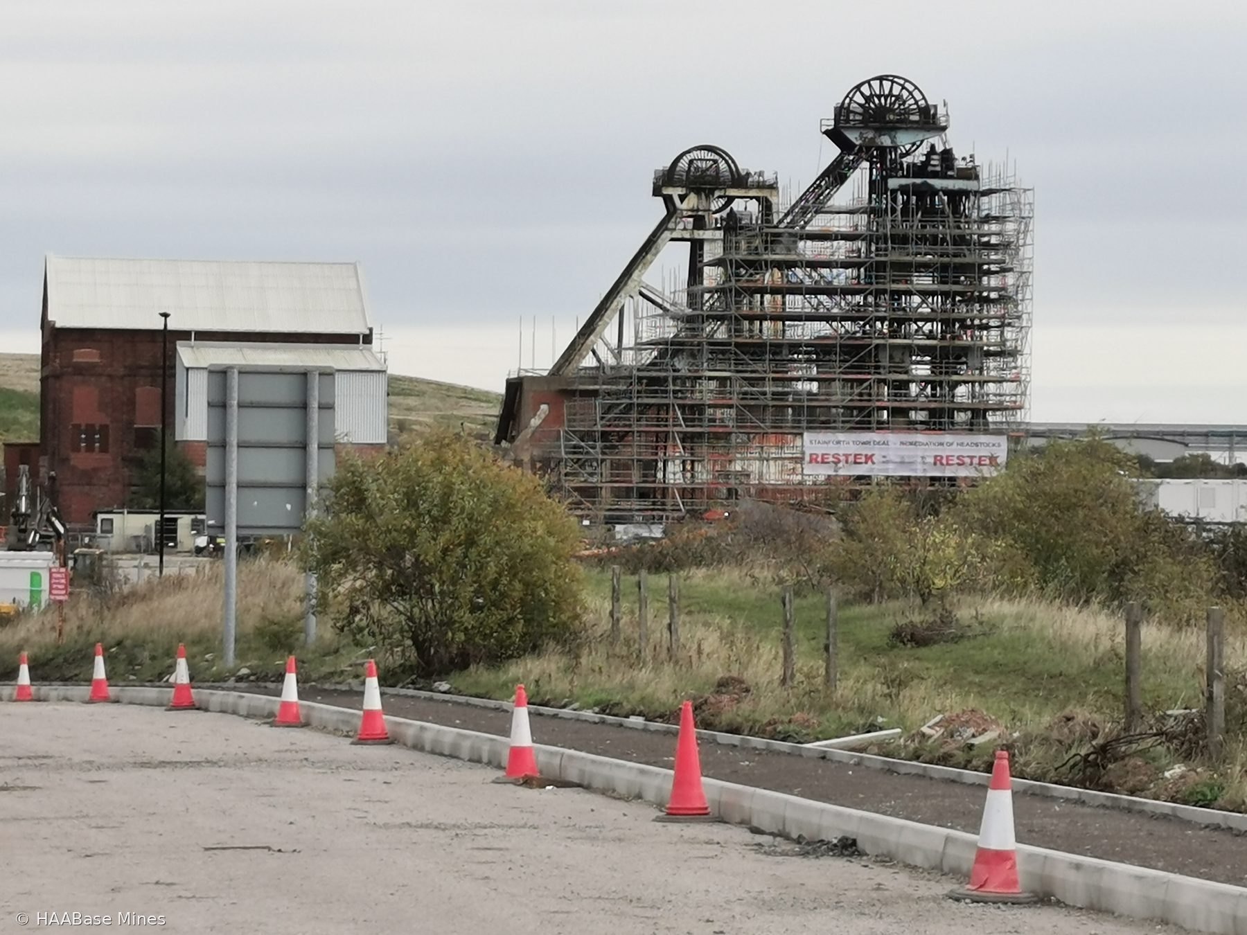 Hatfield Colliery mine headframe or winding tower site