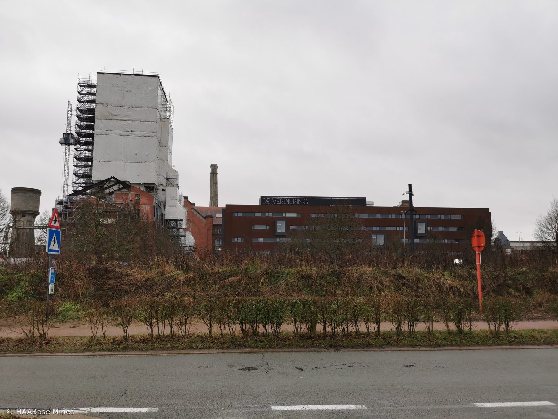 Steenkoolmijn van Heusden-Zolder mine headframe or winding tower site