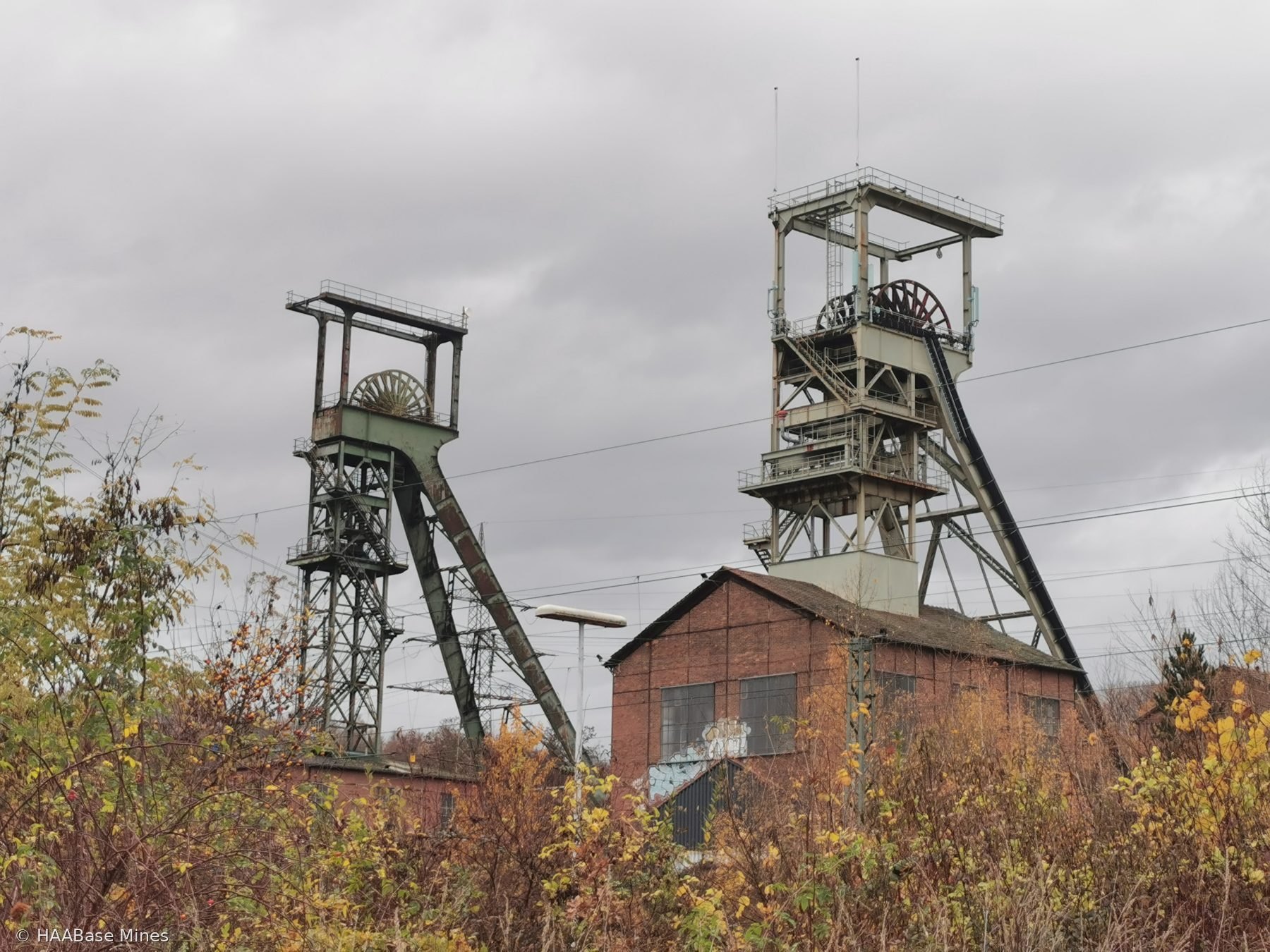 Grube Luisenthal mine headframe or winding tower site