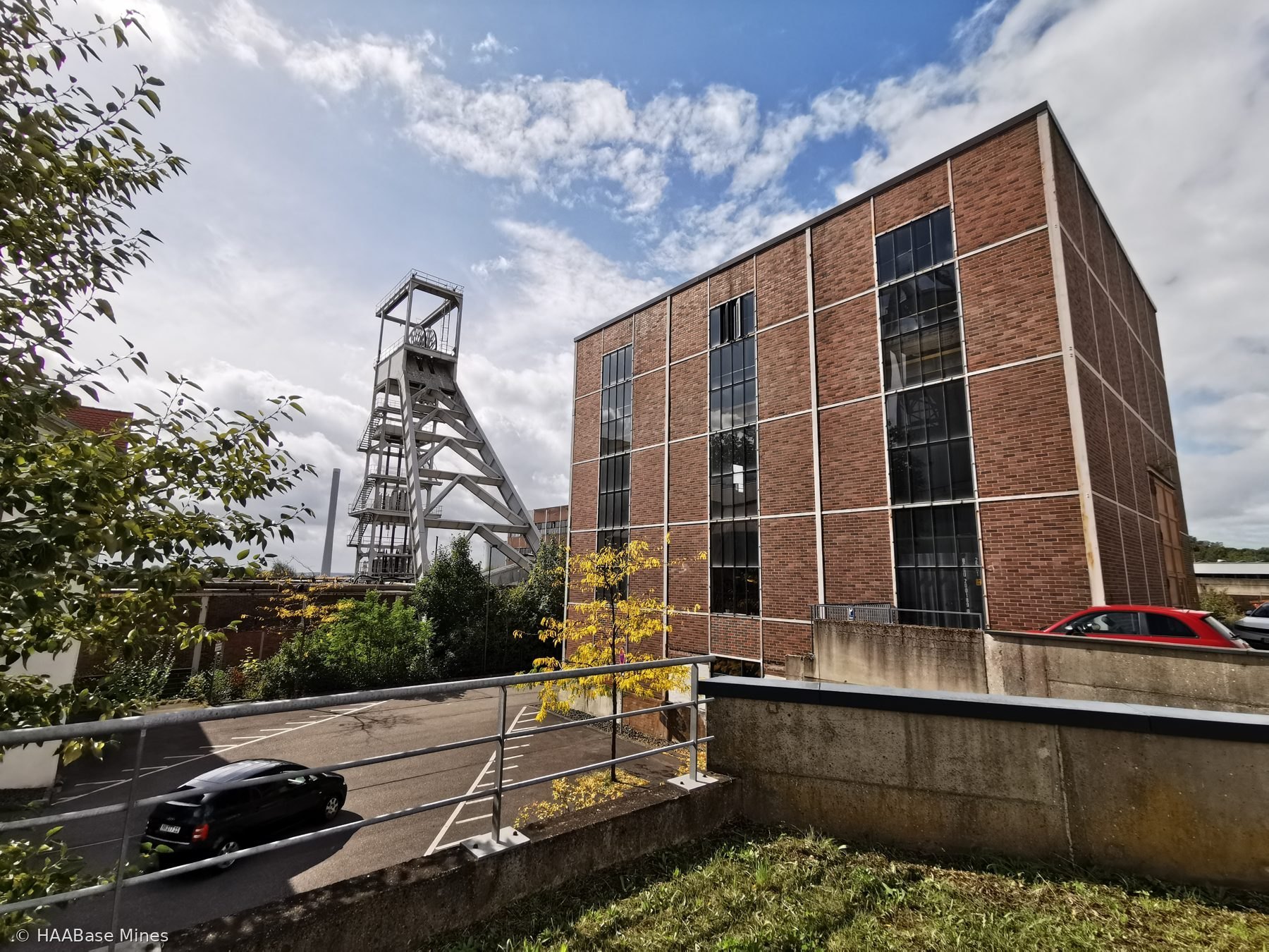 Grube Göttelborn mine headframe or winding tower site