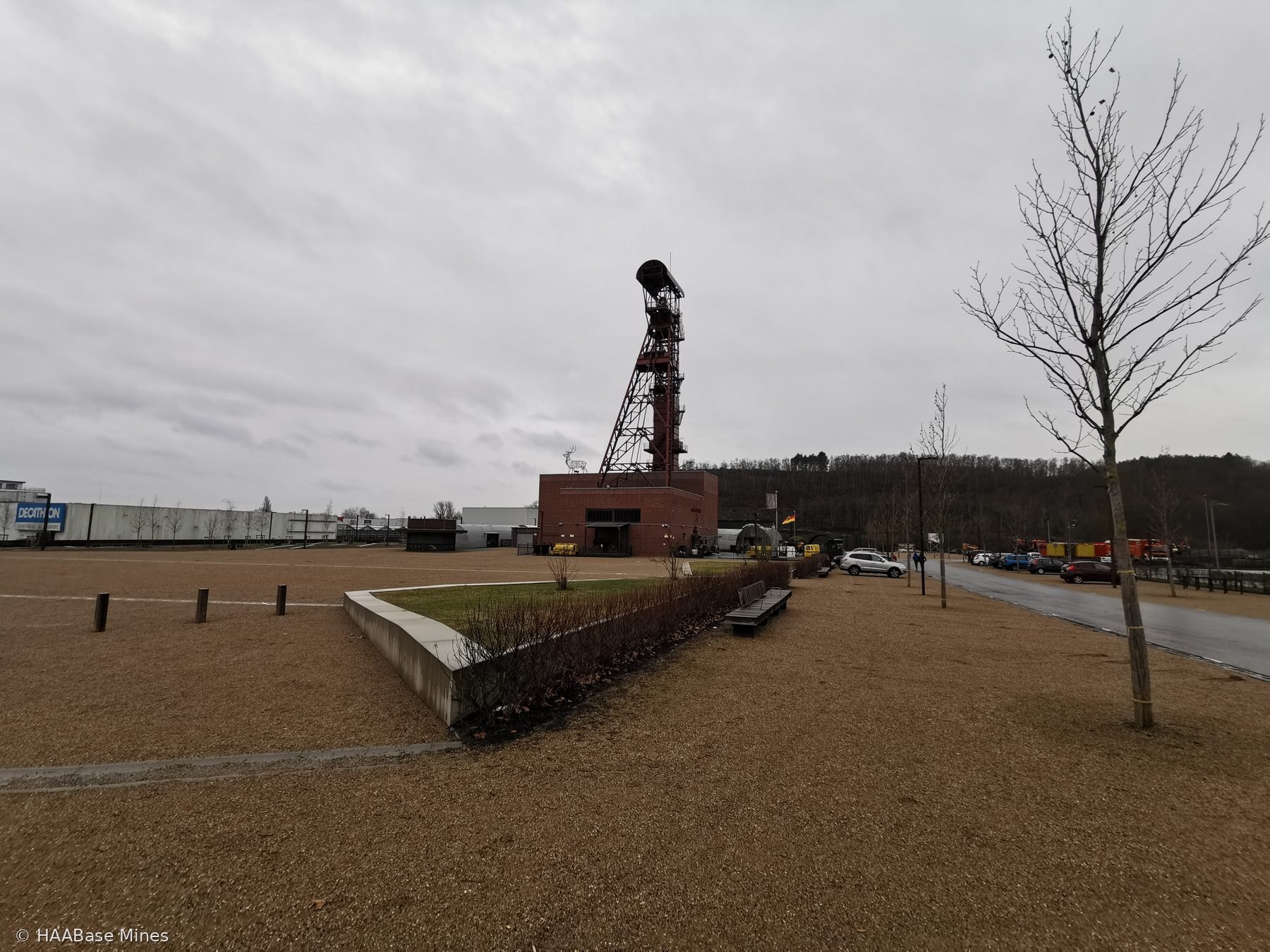 Zeche Sophia-Jacoba mine headframe or winding tower site