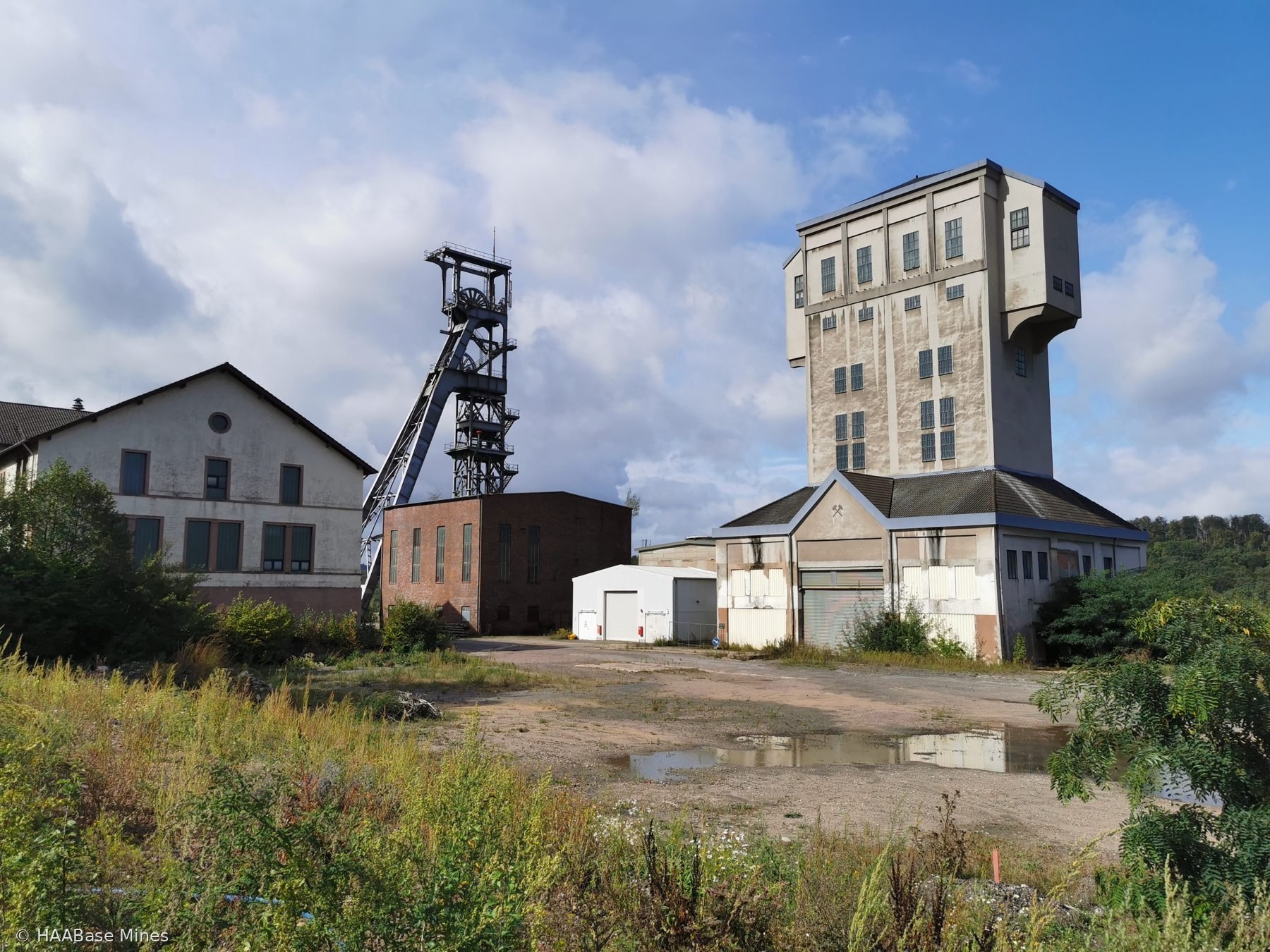 Grube Camphausen mine headframe or winding tower site