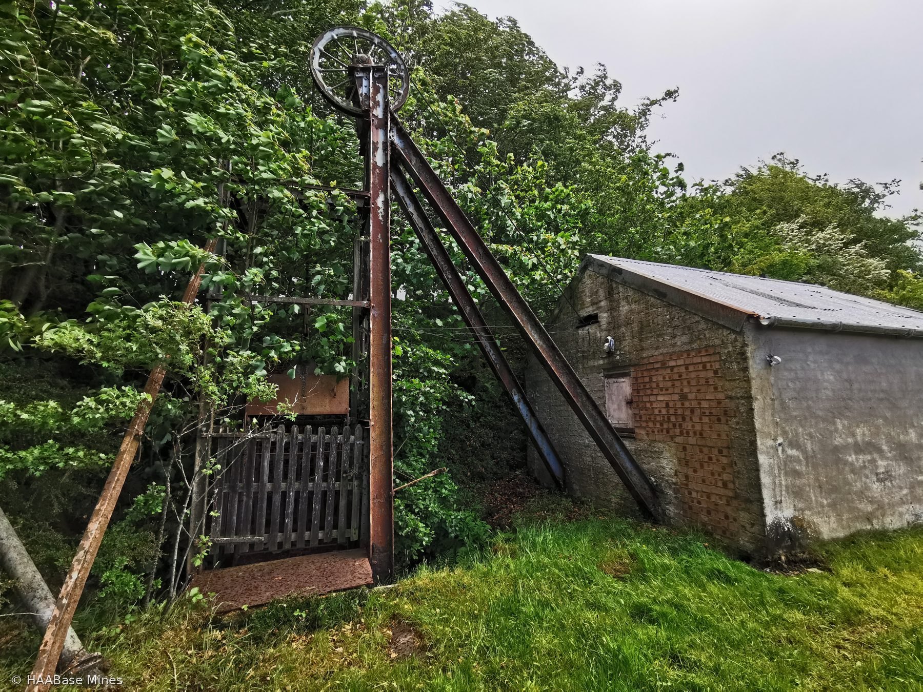 Dalmore Mine mine headframe or winding tower site